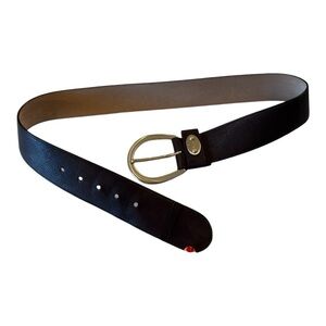 Ann Taylor D-Ring Buckle Genuine Leather Brown Trouser Belt Size Medium